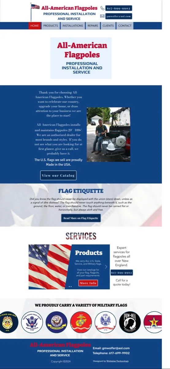 All-American Flagpoles screenshot (1 of 4)